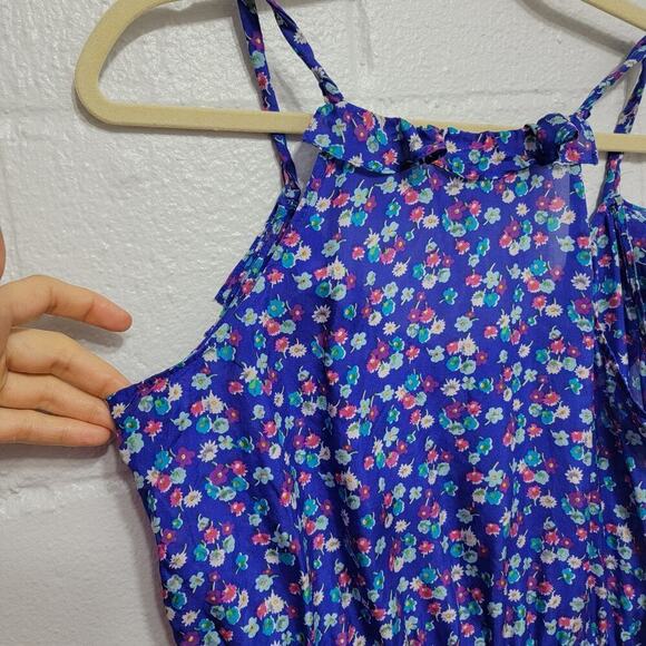 Rebecca Taylor Blue Floral Silk Dress - Picture 7 of 11